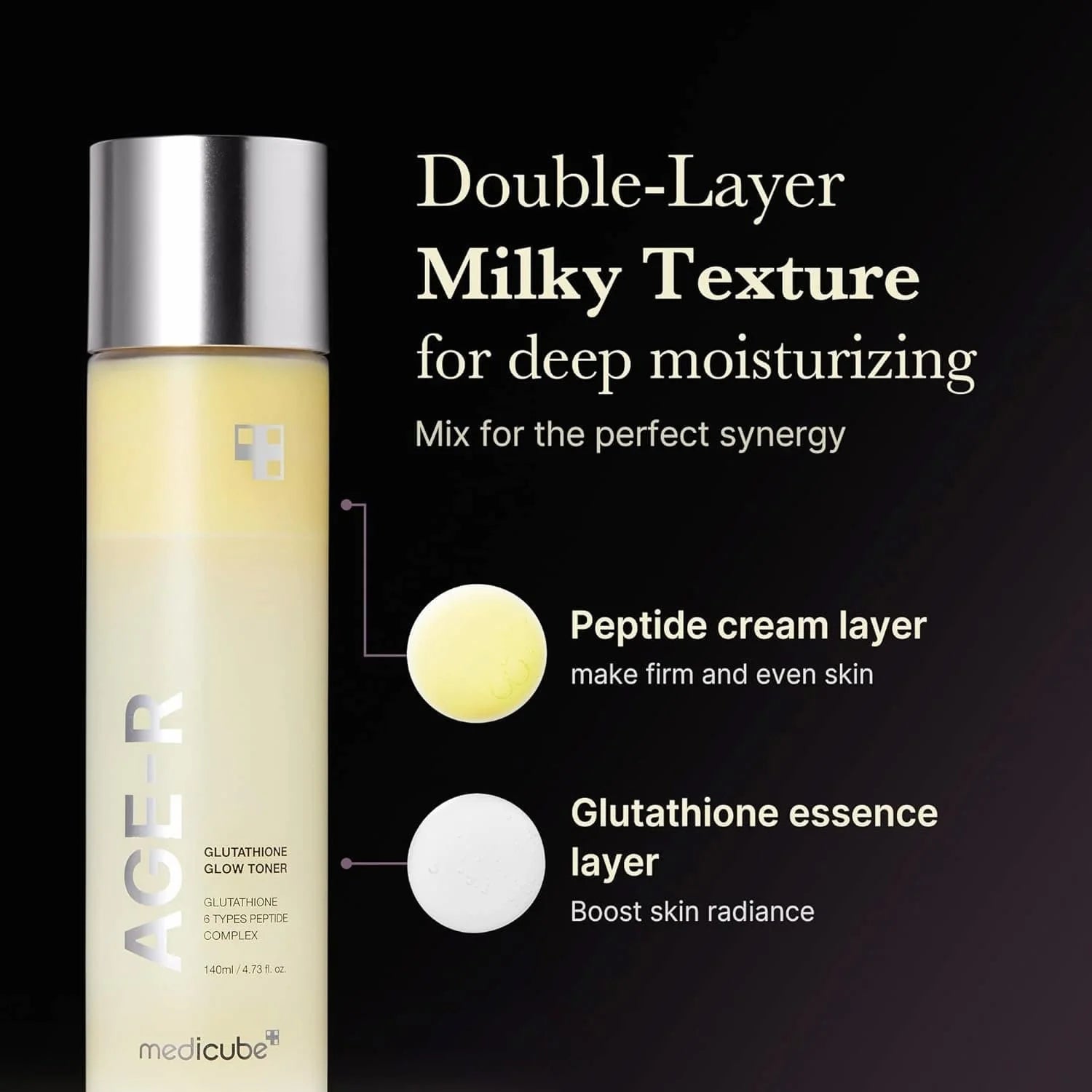 Medicube - AGE-R GLUTATHIONE GLOW MILK TONER