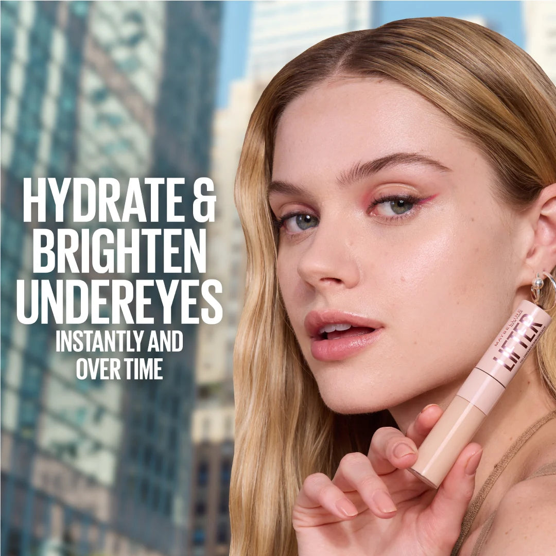 Maybelline Lifter Serum Concealer, Full Coverage, Includes 2% Peptides + Caffeine to Hydrate & Brighten Under Eyes-15-