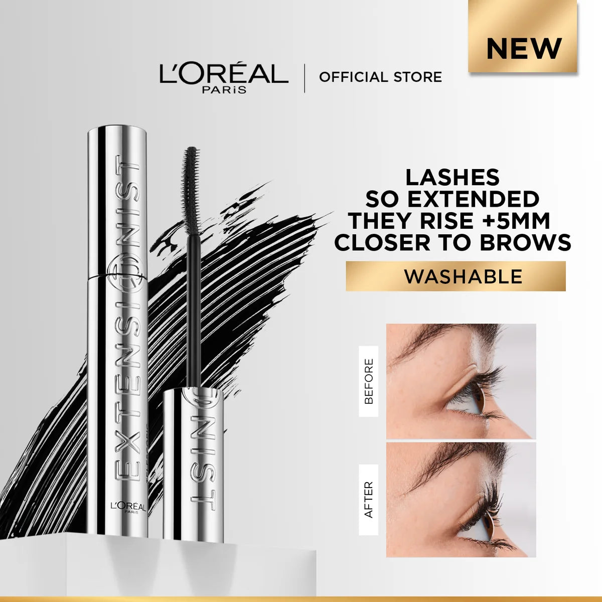 L’Oréal Paris Telescopic Extensionist Mascara for 24H Long-Lasting Curl, Volume, and Exceptional Eyelashes