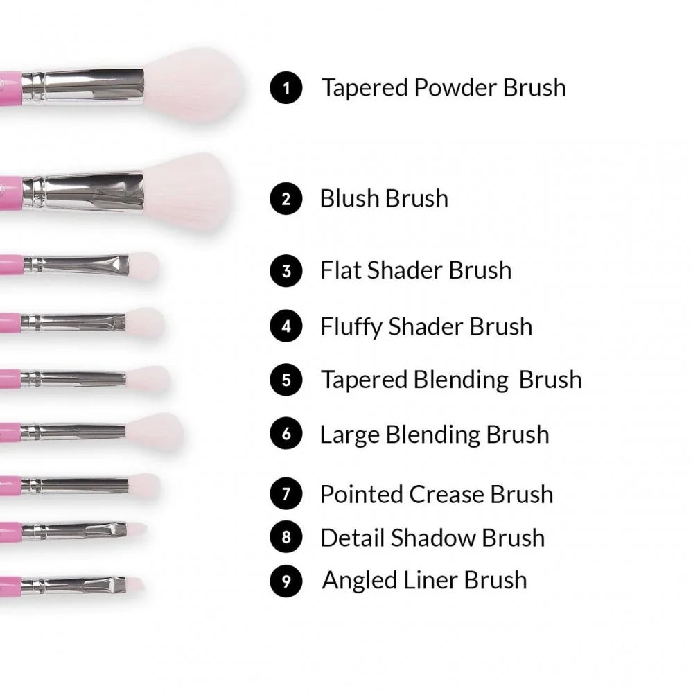 BH Cosmetics Sweet Shoppe 9 Piece Brush Set New in Box