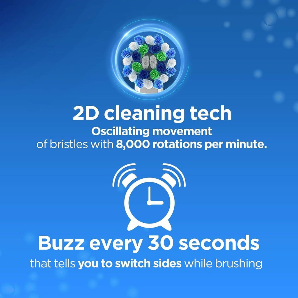 Oral B Vitality 100 White Criss Cross Electric Rechargeable Toothbrush