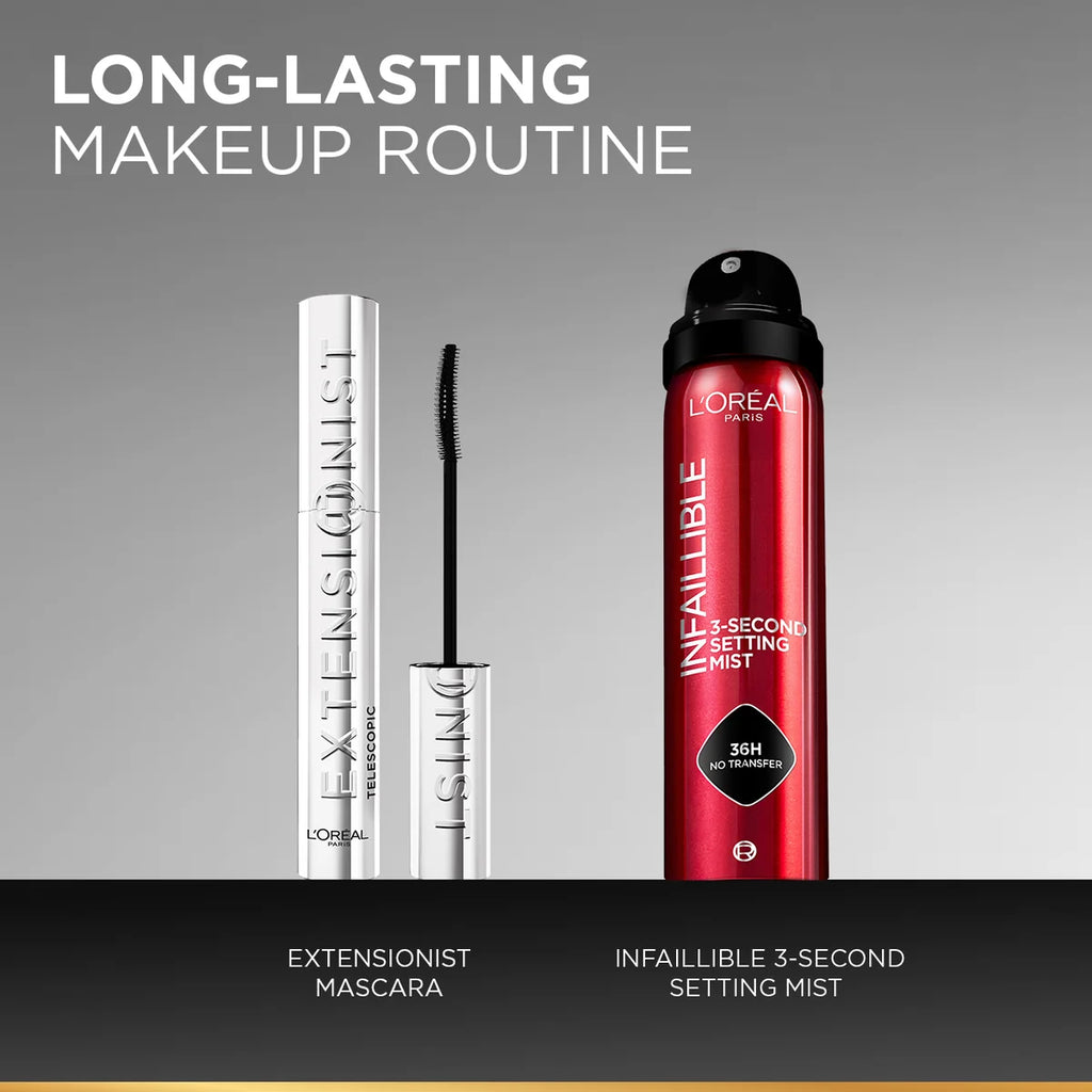 L’Oréal Paris Telescopic Extensionist Mascara for 24H Long-Lasting Curl, Volume, and Exceptional Eyelashes