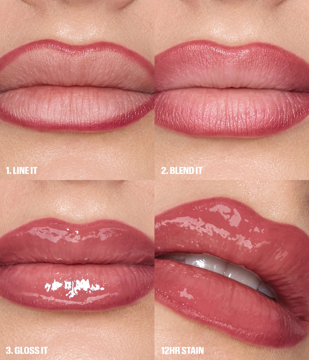 HUDA BEAUTY MAKEOUT SESH LIP DUO(Rosy Nudes