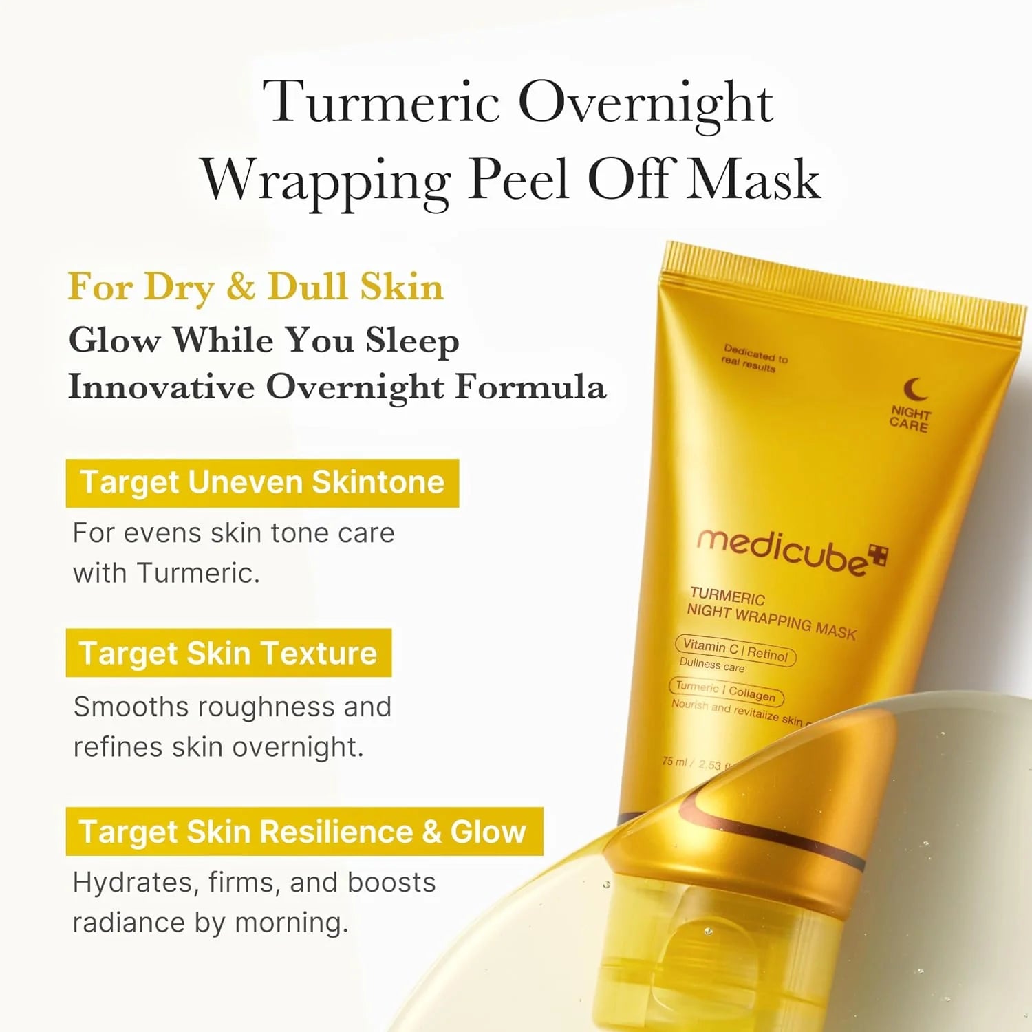 Medicube -KOJIC ACID TURMERIC NIGHT WRAPPING MASK 75 ML