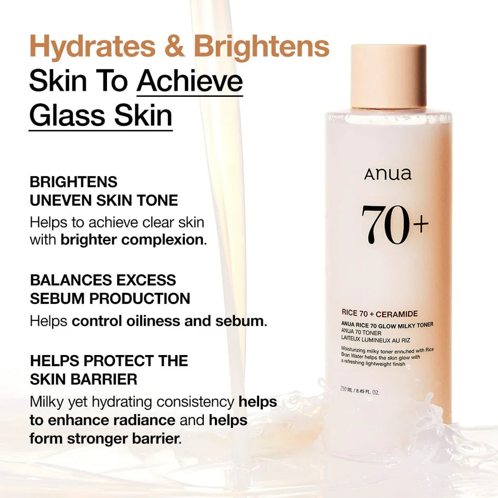 ANUA -Rice 70 Glow Milky Toner 250ml