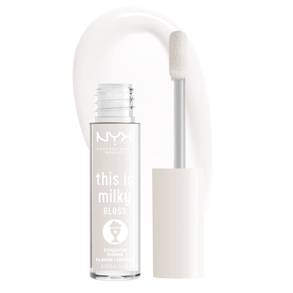 NYX This Is Milky Gloss, Vegan Lip Gloss, 12 Hour Hydration-Coquito Shake