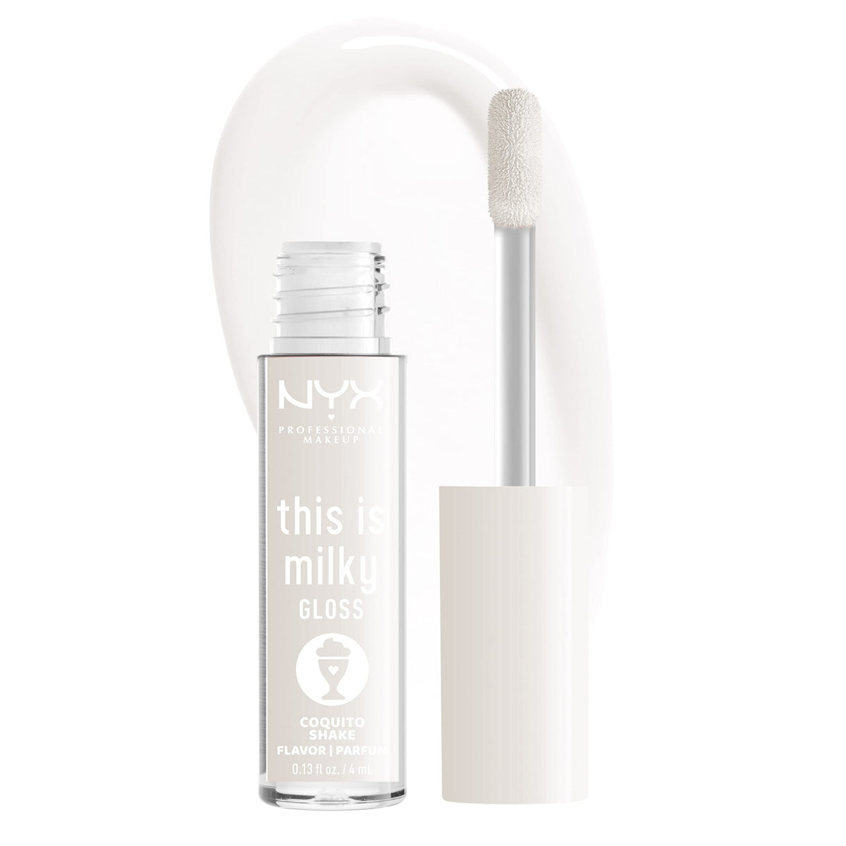 NYX This Is Milky Gloss, Vegan Lip Gloss, 12 Hour Hydration-Coquito Shake