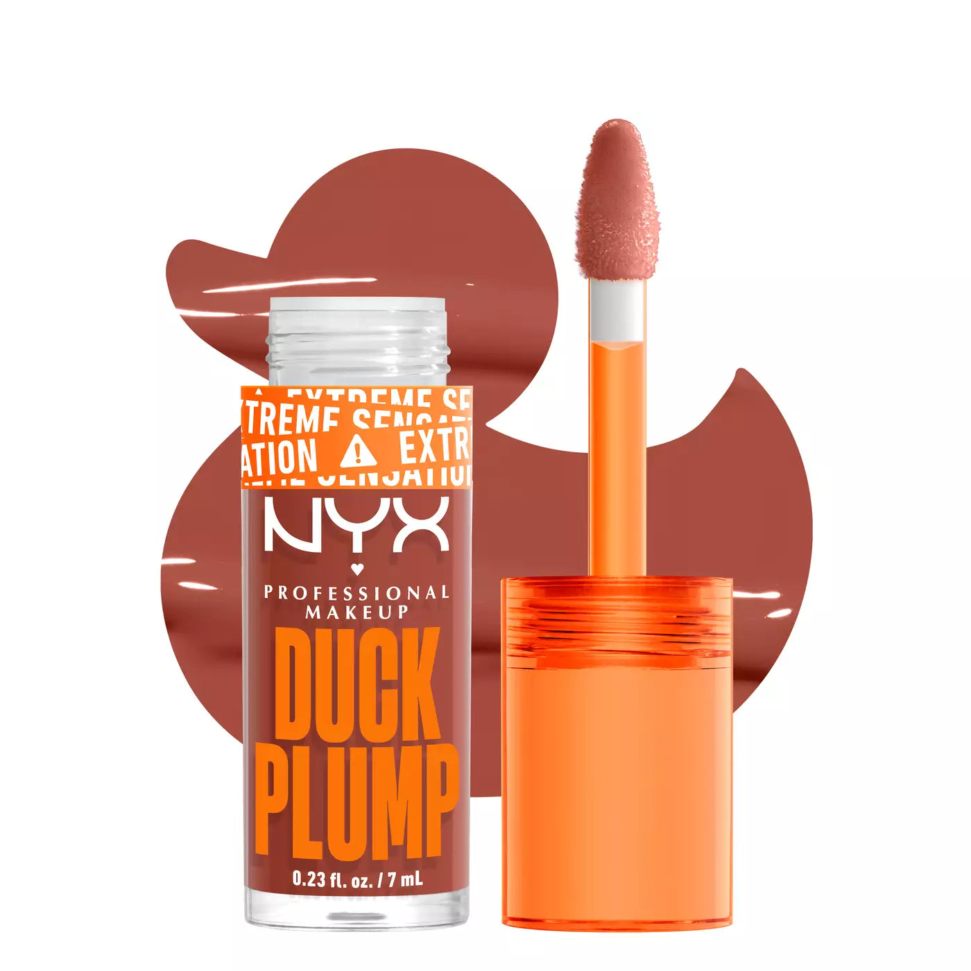 Nyx DUCK PLUMP HIGH PIGMENT PLUMPING LIP GLOSS-05 brown of appalause-