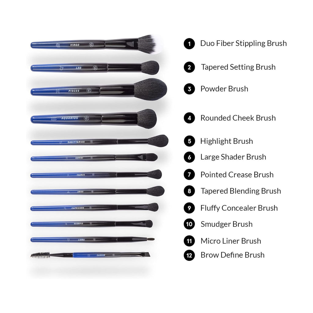 Bh cosmetics mystic zodiac Constellation 12 Piece Face & Eye Brush Set