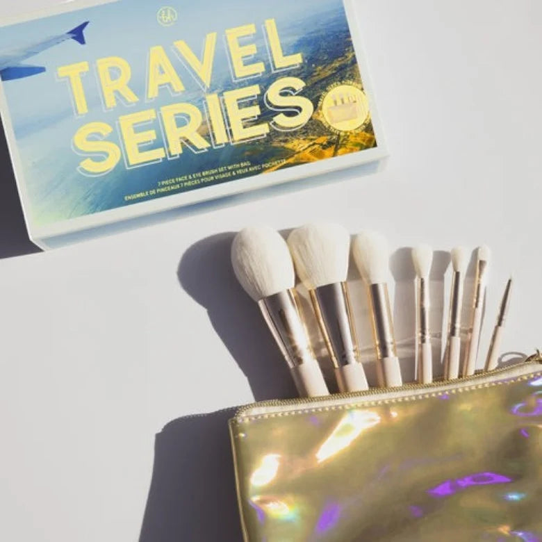 BH Cosmetics Travel Series 7 Piece Face & Eye Brush Set With Bag